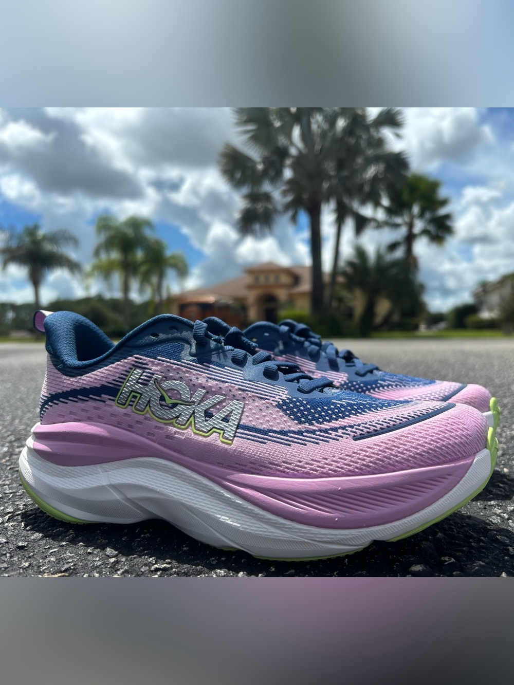 Hoka 💅 Skyflow Running Jogging Athletic Shoes Midnight Pink Twilight 1155113 MTW - Picture 1 of 14